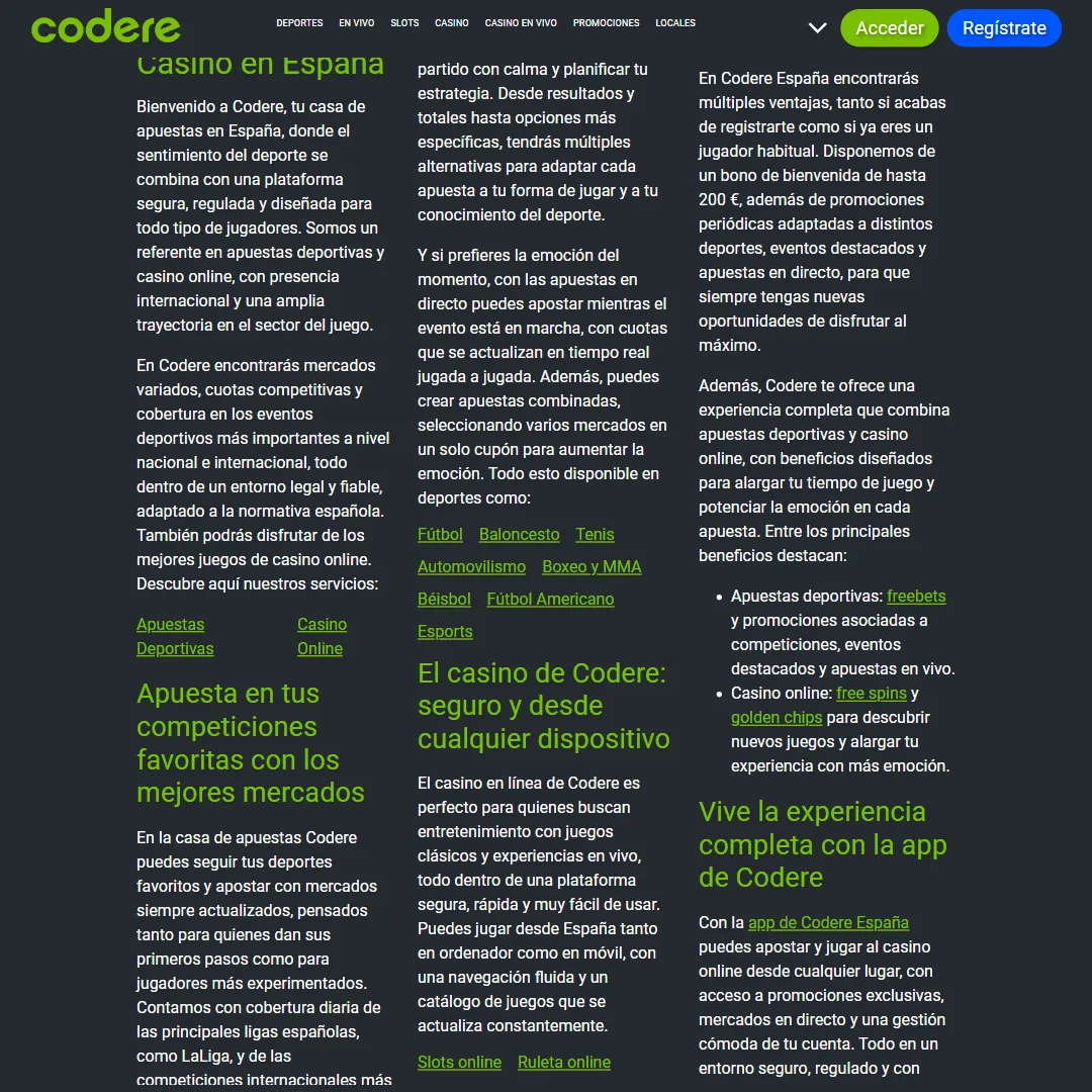 Captura 1 de Codere