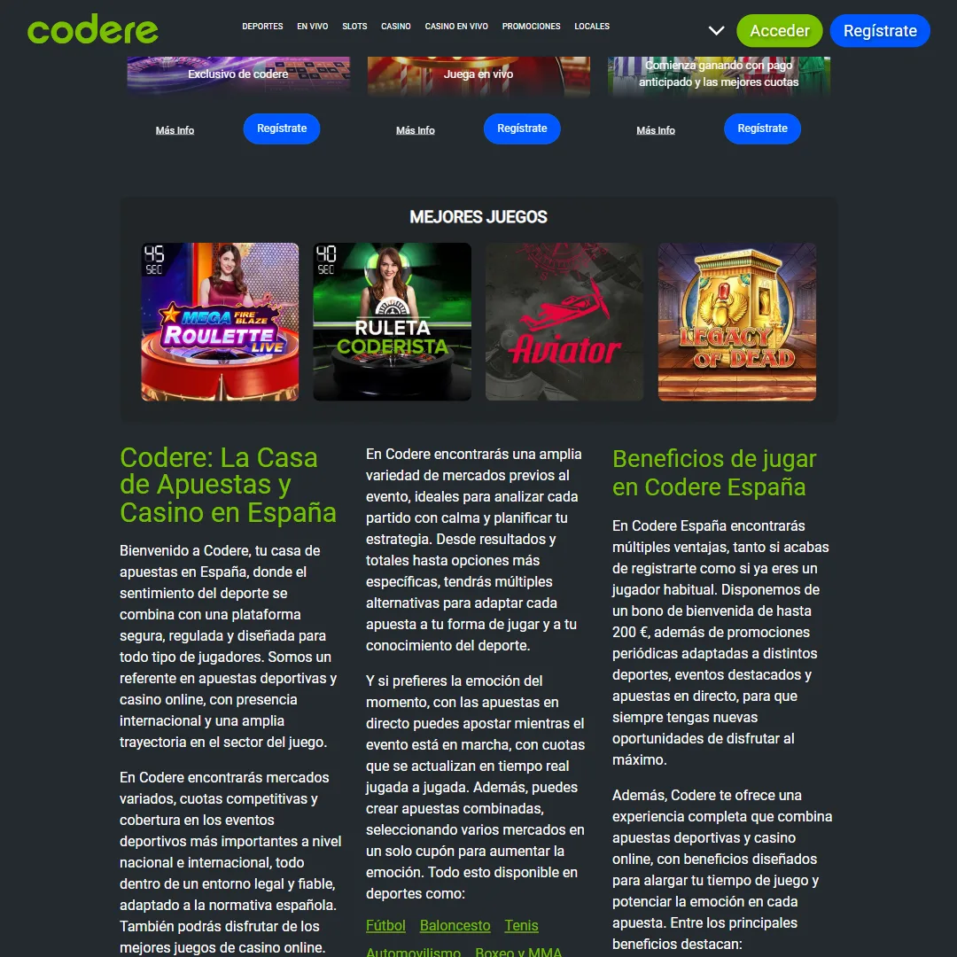 Captura 2 de Codere